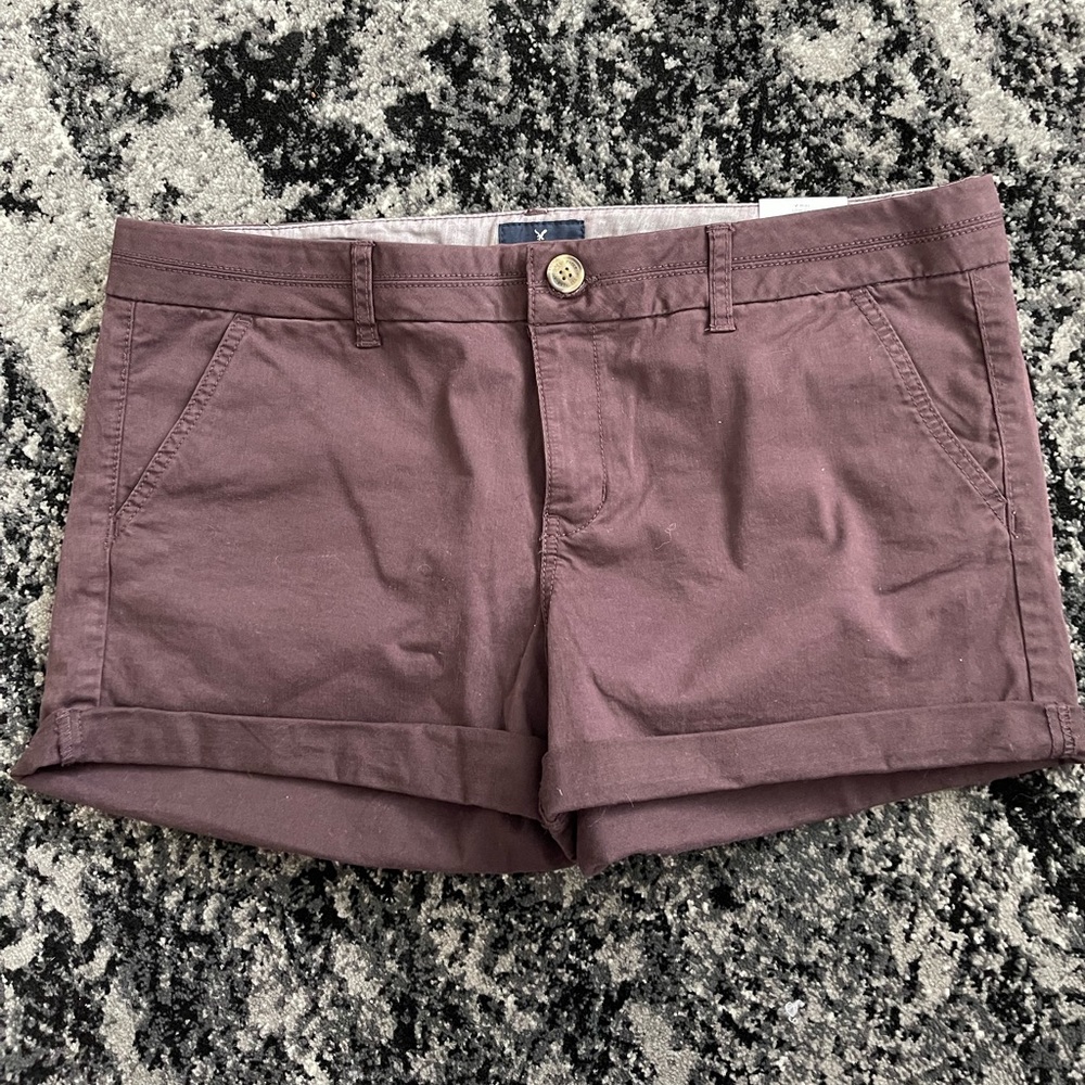 AE low rise stretch shorts.